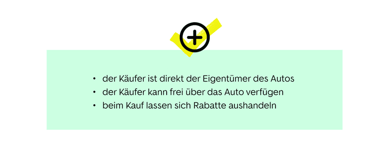 Vorteile des Autokaufs