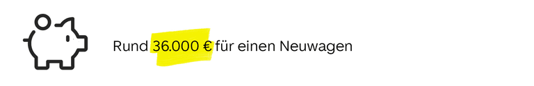 Durchschnittskosten für einen Neuwagen in Deutschland