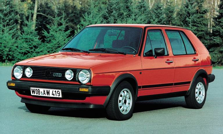  Der Golf 2 GTD leistete ab Modelljahr 1990 bereits 80 PS und wurde erstmals unterstützt durch einen Turbolader.