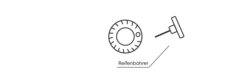 autoreifen flicken - schritt drei